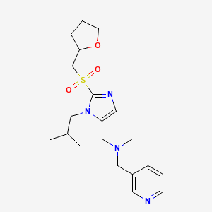 molecular formula C20H30N4O3S B4533420 ({1-isobutyl-2-[(tetrahydro-2-furanylmethyl)sulfonyl]-1H-imidazol-5-yl}methyl)methyl(3-pyridinylmethyl)amine 
