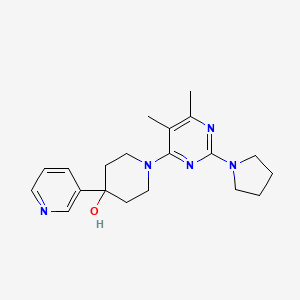 molecular formula C20H27N5O B4533435 1-(5,6-dimethyl-2-pyrrolidin-1-ylpyrimidin-4-yl)-4-pyridin-3-ylpiperidin-4-ol 