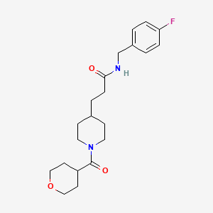 N-(4-fluorobenzyl)-3-[1-(tetrahydro-2H-pyran-4-ylcarbonyl)-4-piperidinyl]propanamide