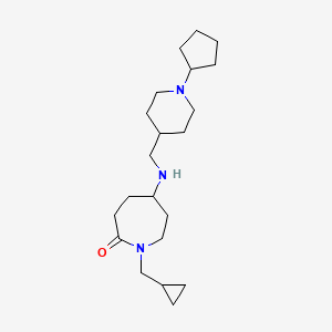 5-{[(1-cyclopentylpiperidin-4-yl)methyl]amino}-1-(cyclopropylmethyl)azepan-2-one