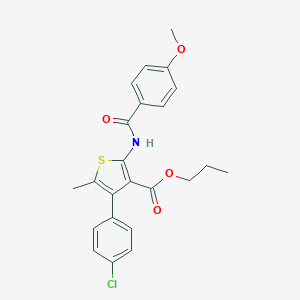 Propyl 4-(4-chlorophenyl)-2-[(4-methoxybenzoyl)amino]-5-methyl-3-thiophenecarboxylate