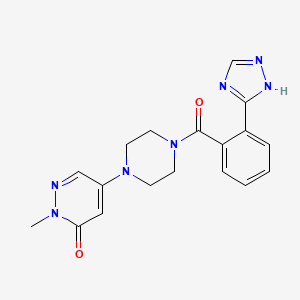 2-methyl-5-{4-[2-(1H-1,2,4-triazol-5-yl)benzoyl]-1-piperazinyl}-3(2H)-pyridazinone