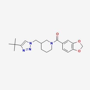 molecular formula C20H26N4O3 B4533547 1-(1,3-benzodioxol-5-ylcarbonyl)-3-[(4-tert-butyl-1H-1,2,3-triazol-1-yl)methyl]piperidine 