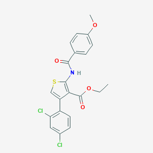 Ethyl 4-(2,4-dichlorophenyl)-2-[(4-methoxybenzoyl)amino]-3-thiophenecarboxylate