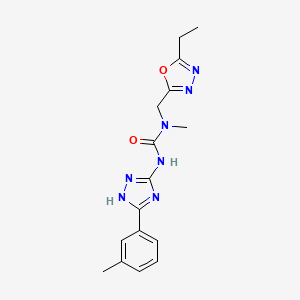 N-[(5-ethyl-1,3,4-oxadiazol-2-yl)methyl]-N-methyl-N'-[5-(3-methylphenyl)-4H-1,2,4-triazol-3-yl]urea