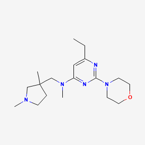 N-[(1,3-dimethylpyrrolidin-3-yl)methyl]-6-ethyl-N-methyl-2-morpholin-4-ylpyrimidin-4-amine