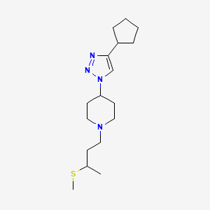 4-(4-cyclopentyl-1H-1,2,3-triazol-1-yl)-1-[3-(methylthio)butyl]piperidine