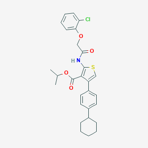 Isopropyl 2-{[(2-chlorophenoxy)acetyl]amino}-4-(4-cyclohexylphenyl)thiophene-3-carboxylate