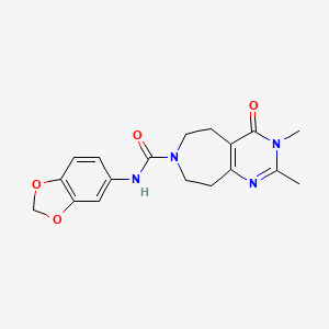 N-1,3-benzodioxol-5-yl-2,3-dimethyl-4-oxo-3,4,5,6,8,9-hexahydro-7H-pyrimido[4,5-d]azepine-7-carboxamide