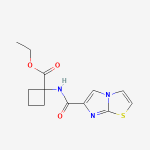 ethyl 1-[(imidazo[2,1-b][1,3]thiazol-6-ylcarbonyl)amino]cyclobutanecarboxylate