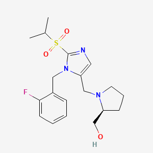 ((2S)-1-{[1-(2-fluorobenzyl)-2-(isopropylsulfonyl)-1H-imidazol-5-yl]methyl}-2-pyrrolidinyl)methanol