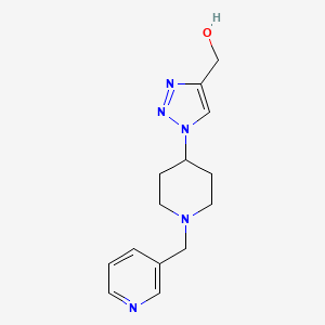 molecular formula C14H19N5O B4533645 {1-[1-(3-pyridinylmethyl)-4-piperidinyl]-1H-1,2,3-triazol-4-yl}methanol 