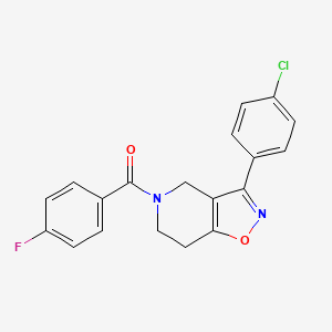 molecular formula C19H14ClFN2O2 B4533675 3-(4-chlorophenyl)-5-(4-fluorobenzoyl)-4,5,6,7-tetrahydroisoxazolo[4,5-c]pyridine 