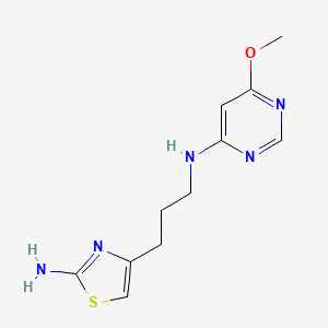 molecular formula C11H15N5OS B4533686 N-[3-(2-amino-1,3-thiazol-4-yl)propyl]-6-methoxypyrimidin-4-amine 