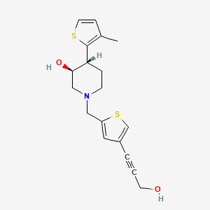 (3S*,4R*)-1-{[4-(3-hydroxyprop-1-yn-1-yl)-2-thienyl]methyl}-4-(3-methyl-2-thienyl)piperidin-3-ol