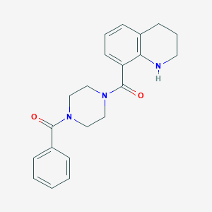 molecular formula C21H23N3O2 B4533716 8-[(4-benzoylpiperazin-1-yl)carbonyl]-1,2,3,4-tetrahydroquinoline 