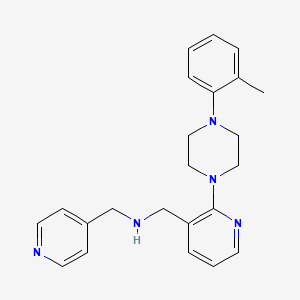 molecular formula C23H27N5 B4533718 ({2-[4-(2-methylphenyl)-1-piperazinyl]-3-pyridinyl}methyl)(4-pyridinylmethyl)amine 