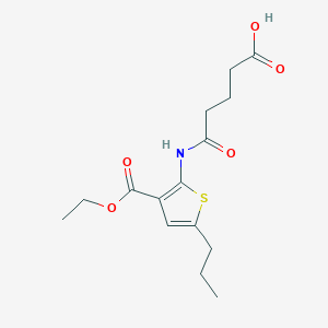 5-{[3-(Ethoxycarbonyl)-5-propyl-2-thienyl]amino}-5-oxopentanoic acid