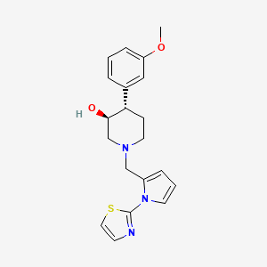 (3S*,4S*)-4-(3-methoxyphenyl)-1-{[1-(1,3-thiazol-2-yl)-1H-pyrrol-2-yl]methyl}piperidin-3-ol