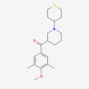 molecular formula C20H29NO2S B4533734 (4-methoxy-3,5-dimethylphenyl)[1-(tetrahydro-2H-thiopyran-4-yl)-3-piperidinyl]methanone 