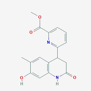 molecular formula C17H16N2O4 B4533745 methyl 6-(7-hydroxy-6-methyl-2-oxo-1,2,3,4-tetrahydroquinolin-4-yl)pyridine-2-carboxylate 