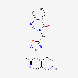 3-{1-[3-(3-methyl-5,6,7,8-tetrahydro-2,7-naphthyridin-4-yl)-1,2,4-oxadiazol-5-yl]ethyl}-4(3H)-quinazolinone trifluoroacetate