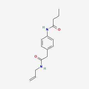 molecular formula C15H20N2O2 B4533796 N-{4-[2-(allylamino)-2-oxoethyl]phenyl}butanamide 