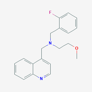 molecular formula C20H21FN2O B4533800 (2-fluorobenzyl)(2-methoxyethyl)(quinolin-4-ylmethyl)amine 