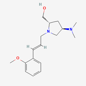molecular formula C17H26N2O2 B4533806 {(2S,4R)-4-(dimethylamino)-1-[(2E)-3-(2-methoxyphenyl)prop-2-en-1-yl]pyrrolidin-2-yl}methanol 