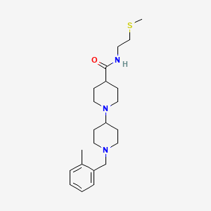 molecular formula C22H35N3OS B4533808 1'-(2-methylbenzyl)-N-[2-(methylthio)ethyl]-1,4'-bipiperidine-4-carboxamide 