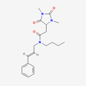 molecular formula C20H27N3O3 B4533810 N-butyl-2-(1,3-dimethyl-2,5-dioxoimidazolidin-4-yl)-N-[(2E)-3-phenylprop-2-en-1-yl]acetamide 