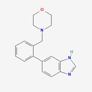 molecular formula C18H19N3O B4533824 6-[2-(4-morpholinylmethyl)phenyl]-1H-benzimidazole bis(trifluoroacetate) 