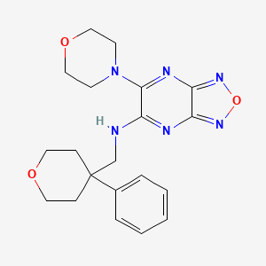 molecular formula C20H24N6O3 B4533835 6-(4-morpholinyl)-N-[(4-phenyltetrahydro-2H-pyran-4-yl)methyl][1,2,5]oxadiazolo[3,4-b]pyrazin-5-amine 