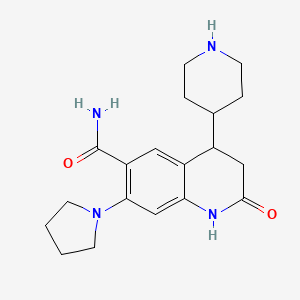 molecular formula C19H26N4O2 B4533885 2-oxo-4-(4-piperidinyl)-7-(1-pyrrolidinyl)-1,2,3,4-tetrahydro-6-quinolinecarboxamide dihydrochloride 