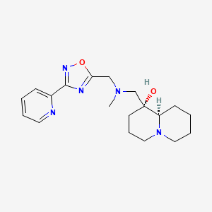 molecular formula C19H27N5O2 B4533890 (1R,9aR)-1-({methyl[(3-pyridin-2-yl-1,2,4-oxadiazol-5-yl)methyl]amino}methyl)octahydro-2H-quinolizin-1-ol 