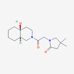 molecular formula C17H28N2O3 B4533897 1-{2-[(4aS*,8aS*)-4a-hydroxyoctahydro-2(1H)-isoquinolinyl]-2-oxoethyl}-4,4-dimethyl-2-pyrrolidinone 