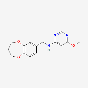 molecular formula C15H17N3O3 B4533903 N-(3,4-dihydro-2H-1,5-benzodioxepin-7-ylmethyl)-6-methoxypyrimidin-4-amine 