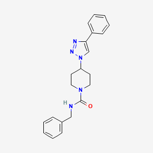 molecular formula C21H23N5O B4533906 N-benzyl-4-(4-phenyl-1H-1,2,3-triazol-1-yl)piperidine-1-carboxamide 