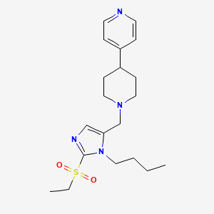 molecular formula C20H30N4O2S B4533916 4-(1-{[1-butyl-2-(ethylsulfonyl)-1H-imidazol-5-yl]methyl}-4-piperidinyl)pyridine 