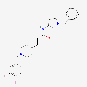 molecular formula C26H33F2N3O B4533930 N-(1-benzyl-3-pyrrolidinyl)-3-[1-(3,4-difluorobenzyl)-4-piperidinyl]propanamide 