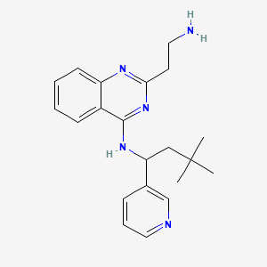 molecular formula C21H27N5 B4533931 2-(2-aminoethyl)-N-[3,3-dimethyl-1-(3-pyridinyl)butyl]-4-quinazolinamine dihydrochloride 