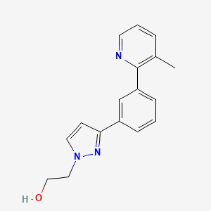 molecular formula C17H17N3O B4533978 2-{3-[3-(3-methyl-2-pyridinyl)phenyl]-1H-pyrazol-1-yl}ethanol 