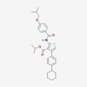 Isopropyl 4-(4-cyclohexylphenyl)-2-[(4-isobutoxybenzoyl)amino]-3-thiophenecarboxylate