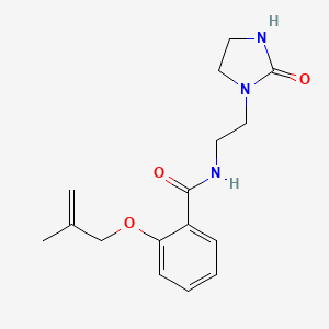molecular formula C16H21N3O3 B4534005 2-[(2-methylprop-2-en-1-yl)oxy]-N-[2-(2-oxoimidazolidin-1-yl)ethyl]benzamide 