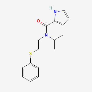 molecular formula C16H20N2OS B4534009 N-isopropyl-N-[2-(phenylthio)ethyl]-1H-pyrrole-2-carboxamide 