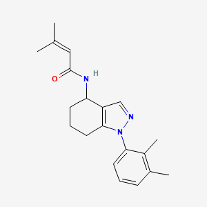 molecular formula C20H25N3O B4534065 N-[1-(2,3-dimethylphenyl)-4,5,6,7-tetrahydro-1H-indazol-4-yl]-3-methyl-2-butenamide 