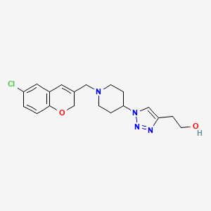 molecular formula C19H23ClN4O2 B4534070 2-(1-{1-[(6-chloro-2H-chromen-3-yl)methyl]-4-piperidinyl}-1H-1,2,3-triazol-4-yl)ethanol trifluoroacetate (salt) 