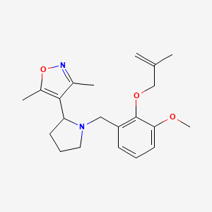 molecular formula C21H28N2O3 B4534093 4-(1-{3-methoxy-2-[(2-methylprop-2-en-1-yl)oxy]benzyl}pyrrolidin-2-yl)-3,5-dimethylisoxazole 