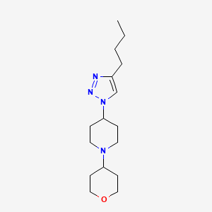 molecular formula C16H28N4O B4534098 4-(4-butyl-1H-1,2,3-triazol-1-yl)-1-(tetrahydro-2H-pyran-4-yl)piperidine trifluoroacetate 