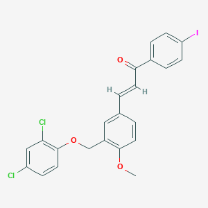3-{3-[(2,4-Dichlorophenoxy)methyl]-4-methoxyphenyl}-1-(4-iodophenyl)-2-propen-1-one